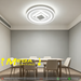 50cm modern layered round‑square LED flush‑mount ceiling light 3‑colour switchable no‑remote low‑ceiling MEGA LIGHTING South Africa