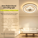 50cm modern layered round‑square LED flush‑mount ceiling light 3‑colour switchable no‑remote low‑ceiling MEGA LIGHTING South Africa