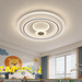 50cm round LED ceiling light with sparkling crystal edge, adjustable 3000K/4000K/6500K light, installed in a modern bedroom.