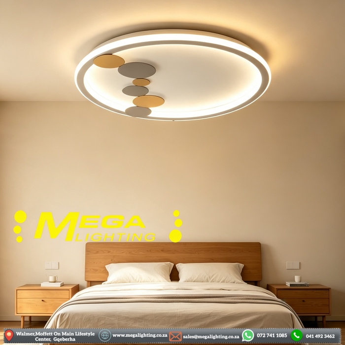 50×50cm 3‑Colour Changing LED Flush Mount Ceiling Light, MEGA LIGHTING South Africa