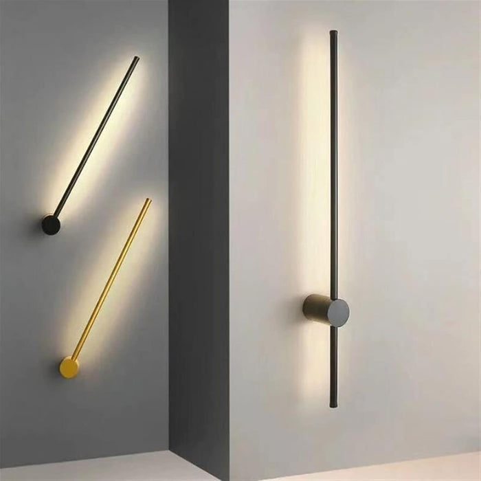 60cm Minimalist Linear LED Wall Light – Ultra-Slim Matte Black Single-Bar Sconce for Hallways, Bedrooms &amp; Home Offices | MEGA LIGHTING
