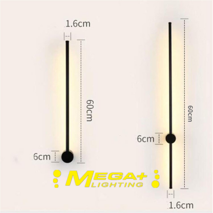 Modern Minimalist Long Aluminum Iron Silicone LED Wall Sconce Lamp For Bedroom