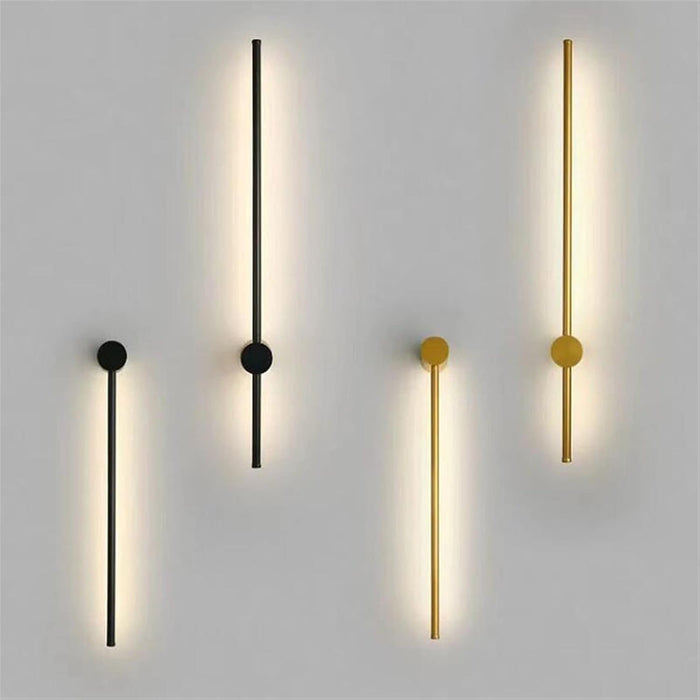 60cm Minimalist Linear LED Wall Light – Ultra-Slim Matte Black Single-Bar Sconce for Hallways, Bedrooms &amp; Home Offices | MEGA LIGHTING