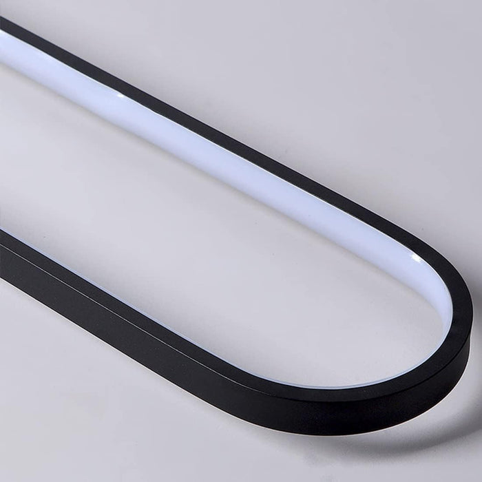 Black panels ceiling light  or wall light three colours changing 60 cm long bar hanging bedroom living room dining room hallway modern fireplace LED white lighting