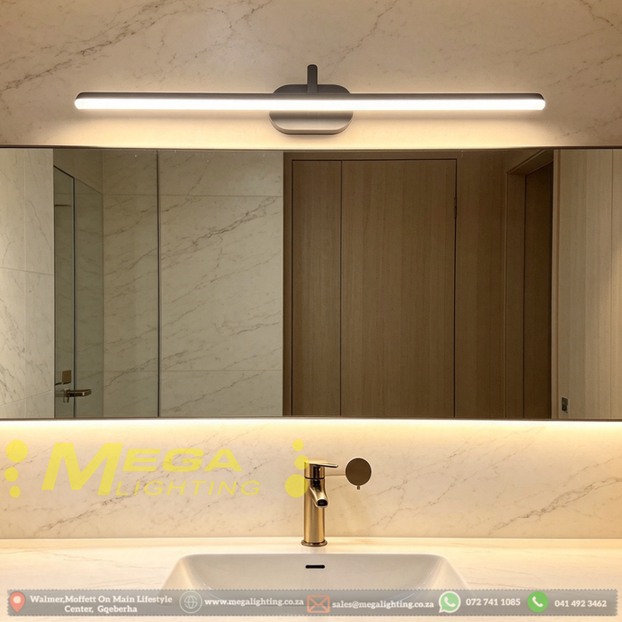 58cm 12W black LED bathroom vanity mirror light 3‑color switchable wall mounted lamp MEGA LIGHTING South Africa