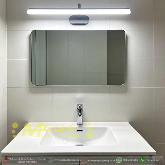 58cm 12W black LED bathroom vanity mirror light 3‑color switchable wall mounted lamp MEGA LIGHTING South Africa