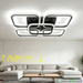 58×58cm modern crystal square flush mount LED ceiling light for living room bedroom dining area