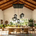 5‑Light Smoke‑Tinted Glass Cluster Pendant Light 55×55cm Base Dining Room Kitchen Island Villa MEGA LIGHTING South Africa