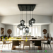 5‑Light Smoke‑Tinted Glass Cluster Pendant Light 55×55cm Base Dining Room Kitchen Island Villa MEGA LIGHTING South Africa