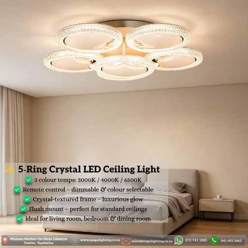 5-ring-crystal-led-ceiling-light-3-colour-dimmable-3000k-4000k-6500k-modern-flush-mount-luxury-home-lighting-mega-lighting-south-africa