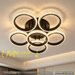6-ring crystal LED flush ceiling light 60×60cm, 14cm ultra-thin body with 20cm ceiling base, 3-colour dimmable 3000K 4000K 6500K low profile ceiling lamp for living room bedroom lounge, MEGA LIGHTING South Africa
