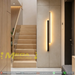 Minimalist two-bar LED wall sconce, 60cm height, 10cm width, matte black and white finish – Mega Lighting