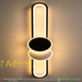 60cm matte black geometric LED wall light dimensions diagram, 60cm height × 16cm width – Mega Lighting