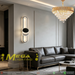 60cm matte black geometric LED wall light dimensions diagram, 60cm height × 16cm width – Mega Lighting