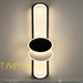 60cm matte black geometric LED wall light dimensions diagram, 60cm height × 16cm width – Mega Lighting