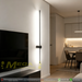 60cm Minimalist Linear LED Wall Light | Slim Profile Matte Black Up/Down Sconce | Mega Lighting