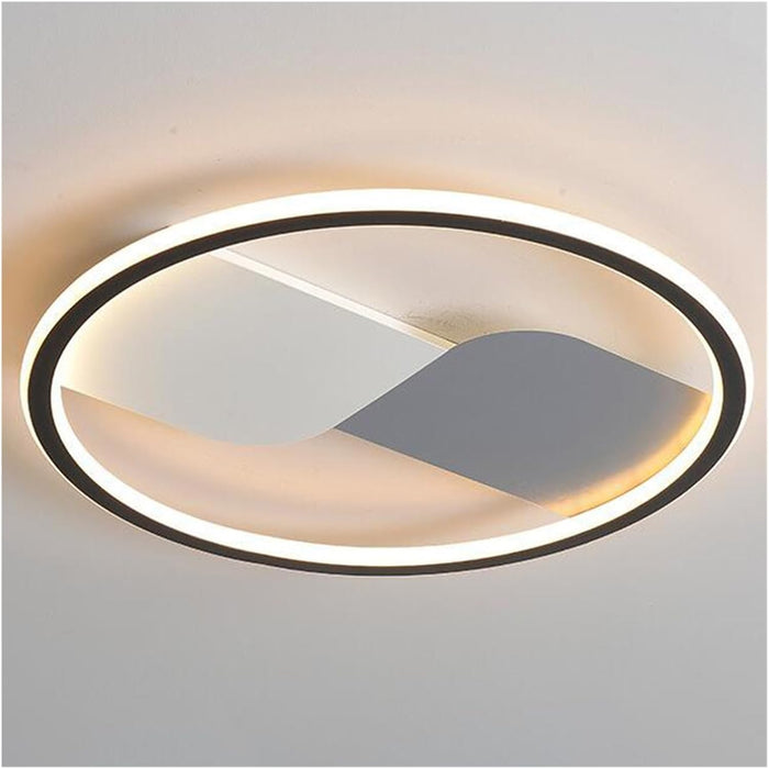 Flush Mount LED Ceiling Lights, Black Round Ultra Thin Ceiling Lamp shallow Mount, Three Color Dimming Flush Mount Ceiling Lighting for Bedroom Dining Living Room Kitchen