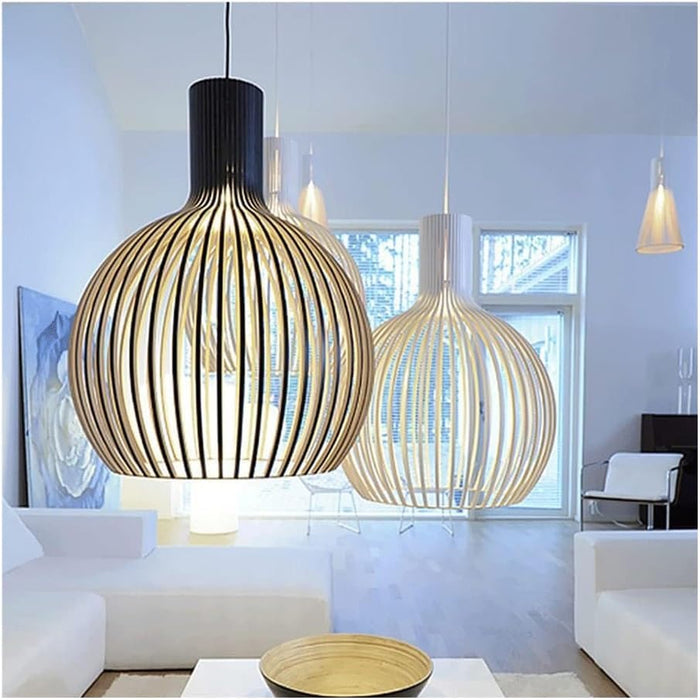 Black Modern Pendant Light Metal Cage Lamp Kitchen Chandelier Lighting Black 38CM