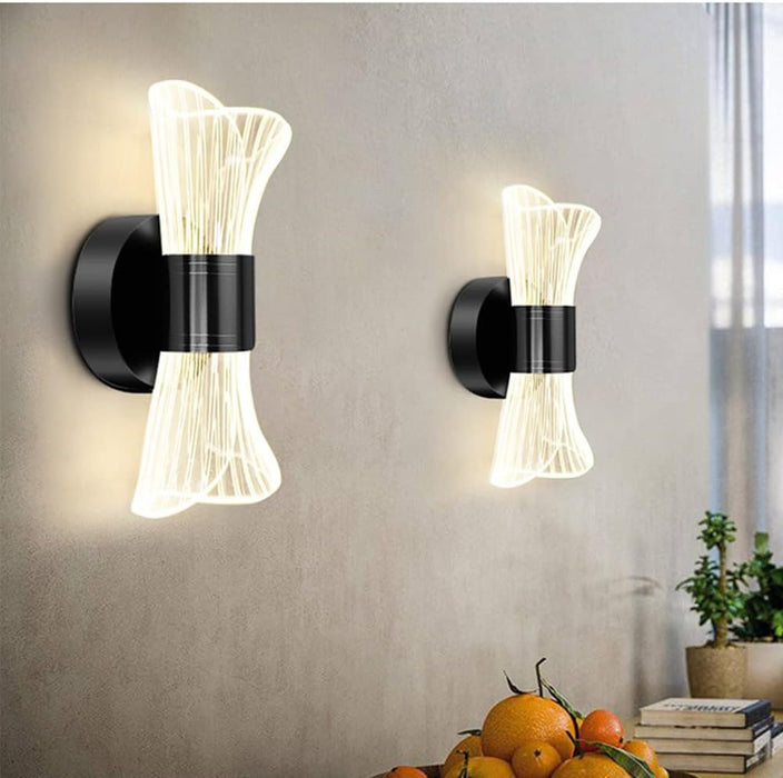 Dimmable LED Wall Lamp Indoor 12W Modern LED Wall Lamp Creative Design Acrylic Wall Lamp for Living Room Corridor Bedroom Stairs