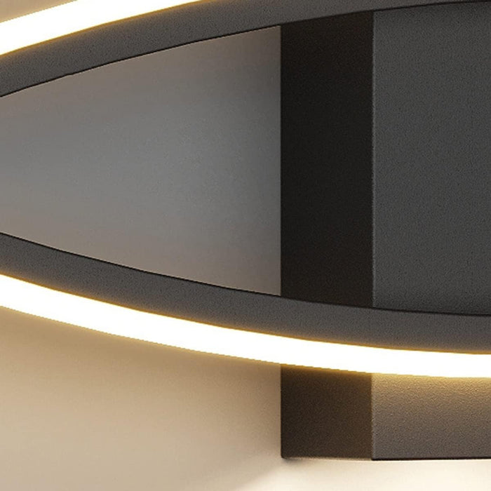 Modern Design Linear Wall Light Black, Temperature Warm Light 3000K 100cm 35W Led Wall Sconces for Balcony, Bedroom, Living Room, Office Wall Lamp Bedside Light