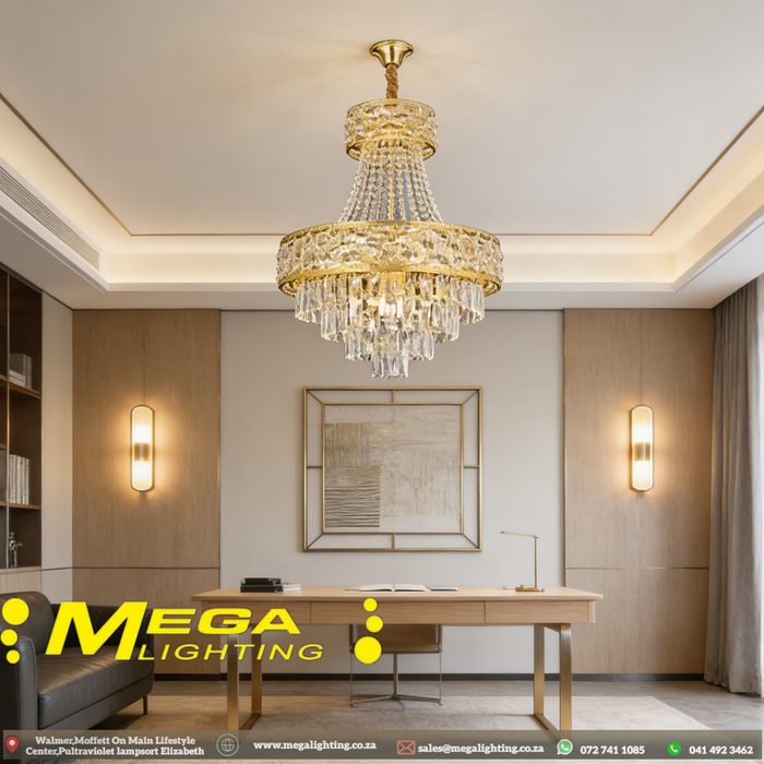Golden Palace K9 Crystal LED Chandelier,LED Modern Luxury Villa Crystal Ceiling Pendant Lamp Chandelier Light Lighting