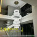 Grand 6‑Tier crystal chandelier 160cm, gold ceiling base adjustable suspension for high ceiling villa stairwell MEGA LIGHTING South Africa