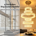 Grand 6‑Tier crystal chandelier 160cm, gold ceiling base adjustable suspension for high ceiling villa stairwell MEGA LIGHTING South Africa