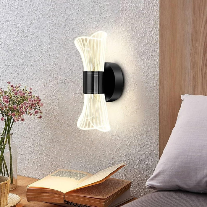 Dimmable LED Wall Lamp Indoor 12W Modern LED Wall Lamp Creative Design Acrylic Wall Lamp for Living Room Corridor Bedroom Stairs
