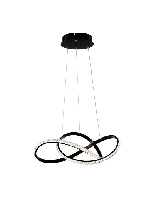Modern Aluminum Metal Acrylic LED Pendant Light - Black