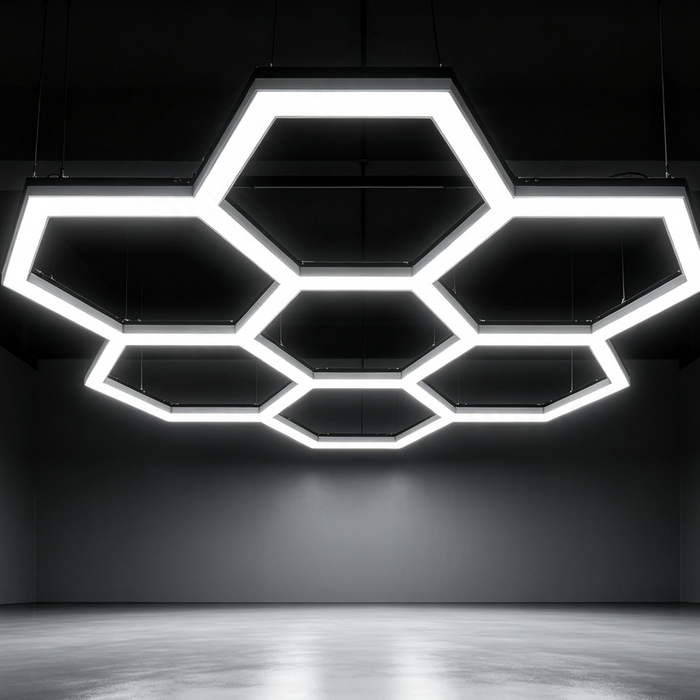 7-Cell LED Honeycomb Light 240×230cm 260W 6500K commercial hexagonal ceiling light MEGA LIGHTING South Africa