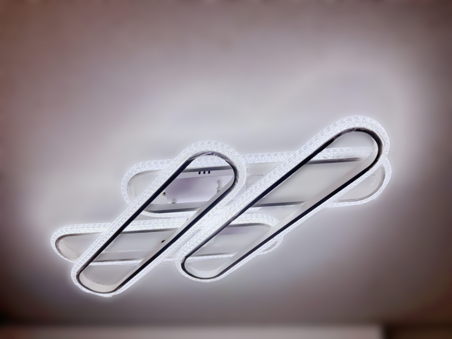 Dimmable LED Ceiling Light, 3000K-6500K Modern Flush Mount Chandelier Lighting Fixture for Kitchen Bedroom Living Room /White