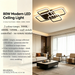 80W 3-Tier Rectangular LED Ceiling Light – 81×61cm | 3-Color Switchable (3000K/4000K/6500K) | Wall Switch Control – | Modern Black Flush Mount for Living Room, Bedroom & Dining Room | MEGA LIGHTING South Africa