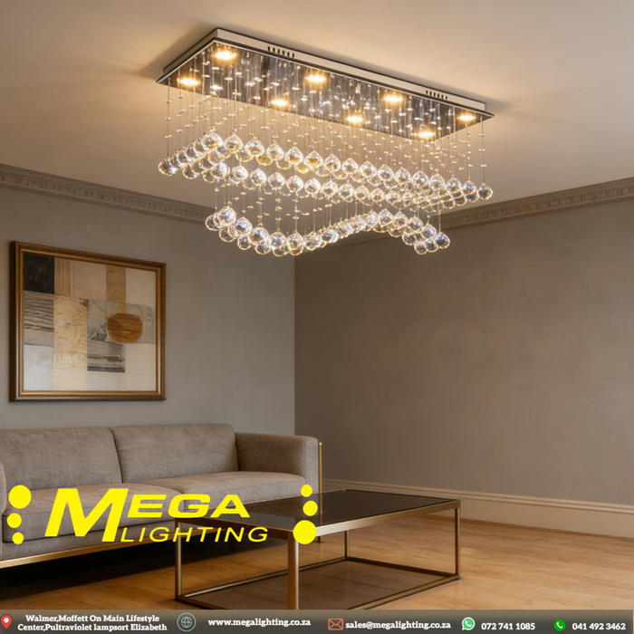 LED modern chandelier K9 crystal chandelier lighting luster hanging lamps rectangular restaurant home decoration chandelier