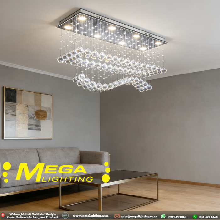 LED modern chandelier K9 crystal chandelier lighting luster hanging lamps rectangular restaurant home decoration chandelier