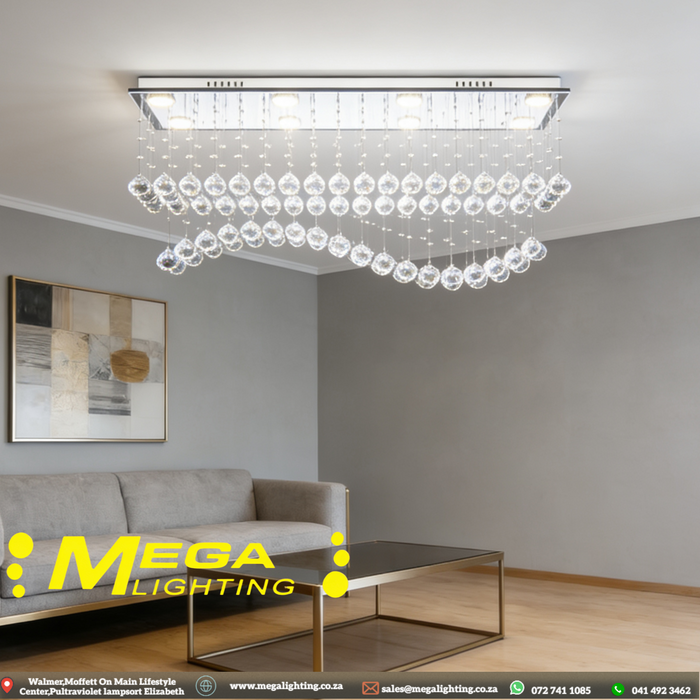 LED modern chandelier K9 crystal chandelier lighting luster hanging lamps rectangular restaurant home decoration chandelier