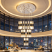 MG-CD458-23 23+4 LED Crystal Chandelier, 2.5m adjustable suspension, 3 colour wall switch control, black gold crystal tube staircase light MEGA LIGHTING South Africa