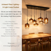 8-light linear pendant light with hand-blown amber and smoked glass shades, modern long hanging ceiling lamp for kitchen island dining table open plan living room, MEGA LIGHTING South Africa