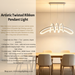 MG‑HF8263 artistic twisted‑ribbon LED pendant light 90×17cm light‑grey‑white frame adjustable 100cm MEGA LIGHTING South Africa