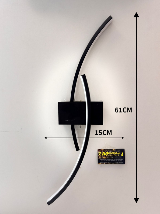 Modern Black LED Wall Sconce 3000K-6000K For Living Room Bedroom Hallway South Africa | Mega Lighting