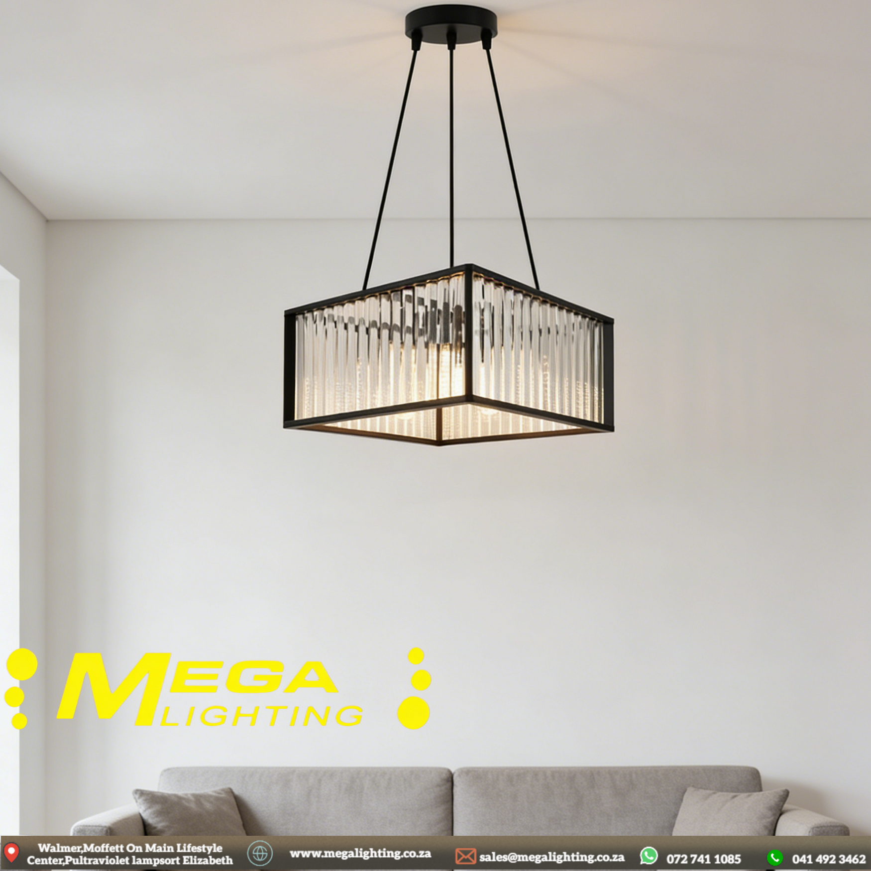 Black Square 4-Light Chandelier Versatile Elegant Ceiling Light For ...