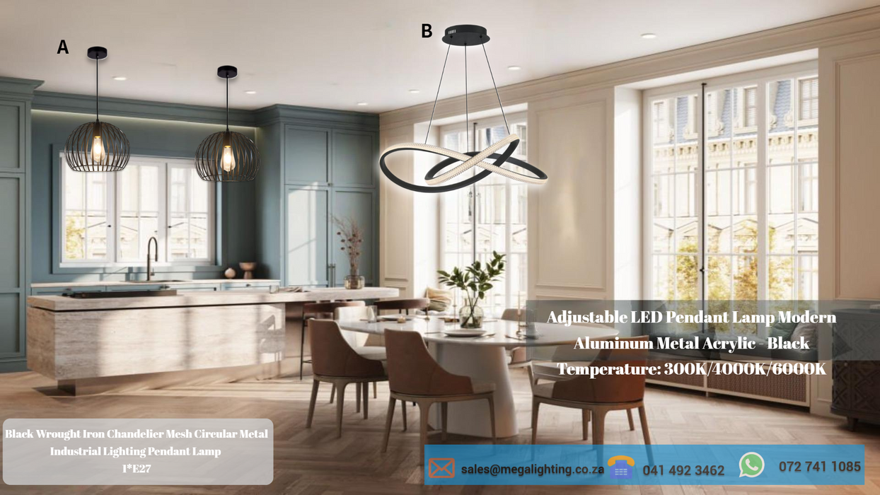 Ceiling Hanging Light, Black Wrought Iron Chandelier Mesh Circular Metal Industrial Lighting Pendant Lamp Club Restaurant Ceiling Hanging Light Fixture V-intage Wrought Iron Lampshade Dining Room