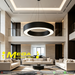 MG‑GH2623 circular hollow ring LED pendant light 60cm matte‑black adjustable 100cm height MEGA LIGHTING South Africa