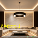 MG‑GH2623 circular hollow ring LED pendant light 60cm matte‑black adjustable 100cm height MEGA LIGHTING South Africa