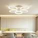 688mm modern 5-petal crystal LED flush ceiling light, 3-colour dimmable 3000K 4000K 6500K crushed crystal acrylic low profile ceiling lamp for living room dining room bedroom kitchen, MEGA LIGHTING South Africa