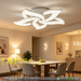 520mm modern crystal petal LED flush ceiling light, 3-colour dimmable 3000K 4000K 6500K crushed crystal acrylic close mount lamp for living room dining room bedroom kitchen, MEGA LIGHTING South Africa
