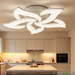 520mm modern crystal petal LED flush ceiling light, 3-colour dimmable 3000K 4000K 6500K crushed crystal acrylic close mount lamp for living room dining room bedroom kitchen, MEGA LIGHTING South Africa