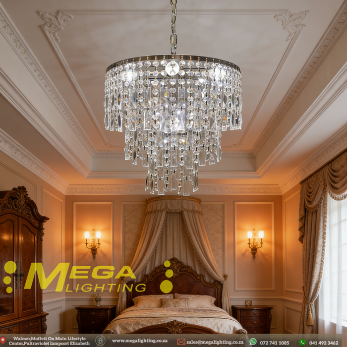 Crystal Pendant Light LED CHANDELIER Modern Crystal -Mega Lighting