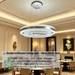 50cm double ice crystal ring flush ceiling light, 3-colour temperature dimmable low-profile European luxury lamp for dining room living room master bedroom, MEGA LIGHTING South Africa