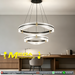 MG‑9352‑400/500 double‑ring LED pendant light 50cm+40cm black‑gold clear acrylic shades adjustable height MEGA LIGHTING South Africa