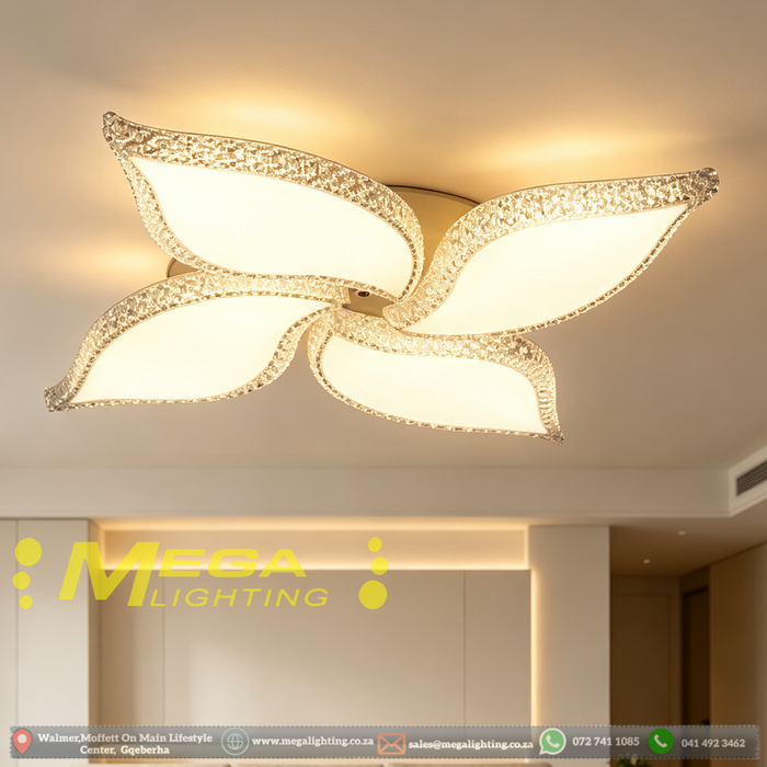 Flower-Shaped Crystal LED Ceiling Light 